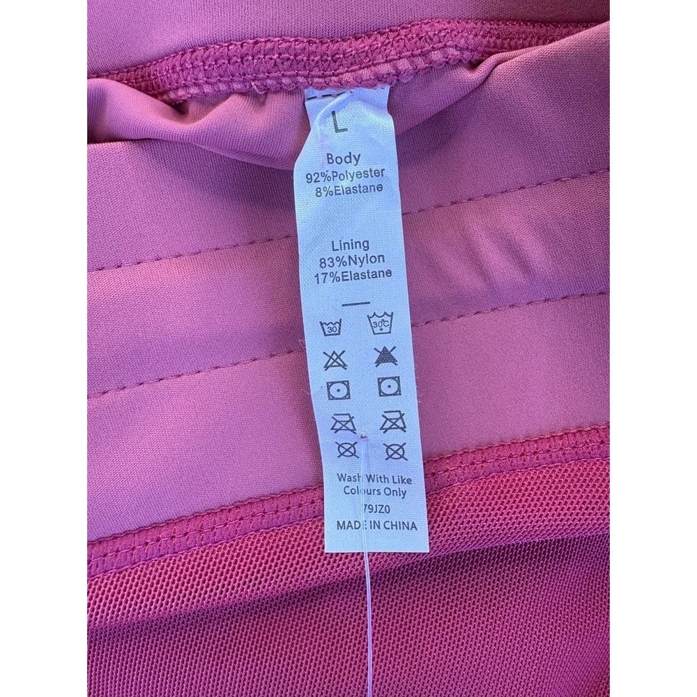 Halara Pink Mesh Wrap Front Active Skort with Pockets L Barbiecore Mesh Resort